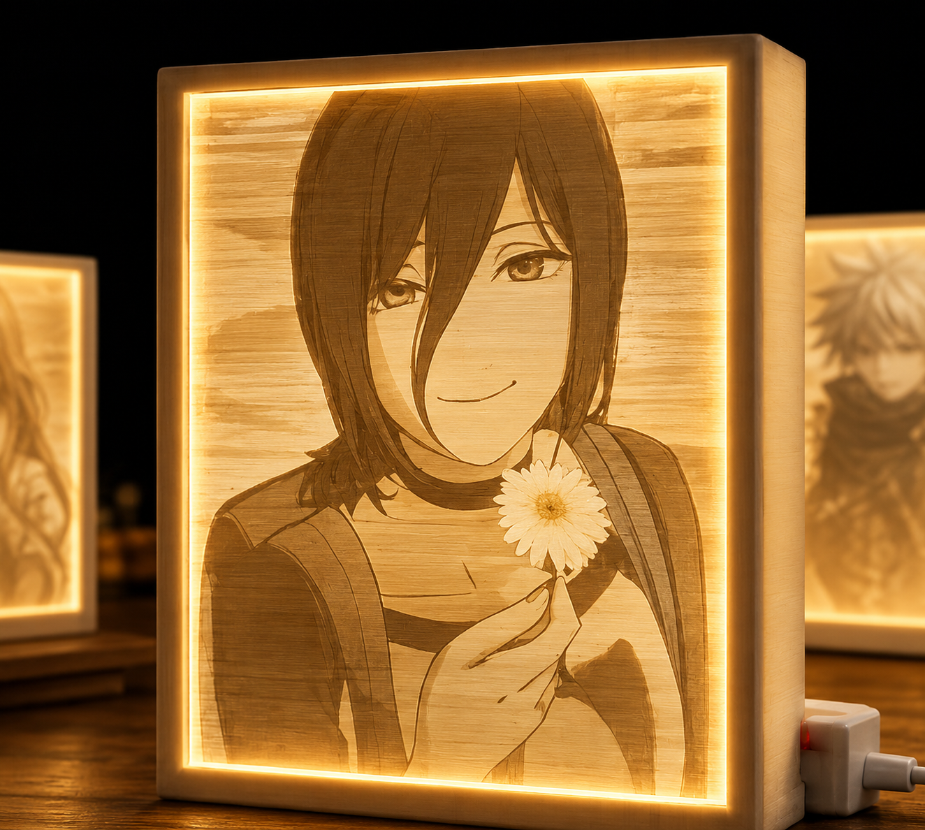 Custom 3D Printed Lithophane Photo Lamp – Personalized LED Night Light