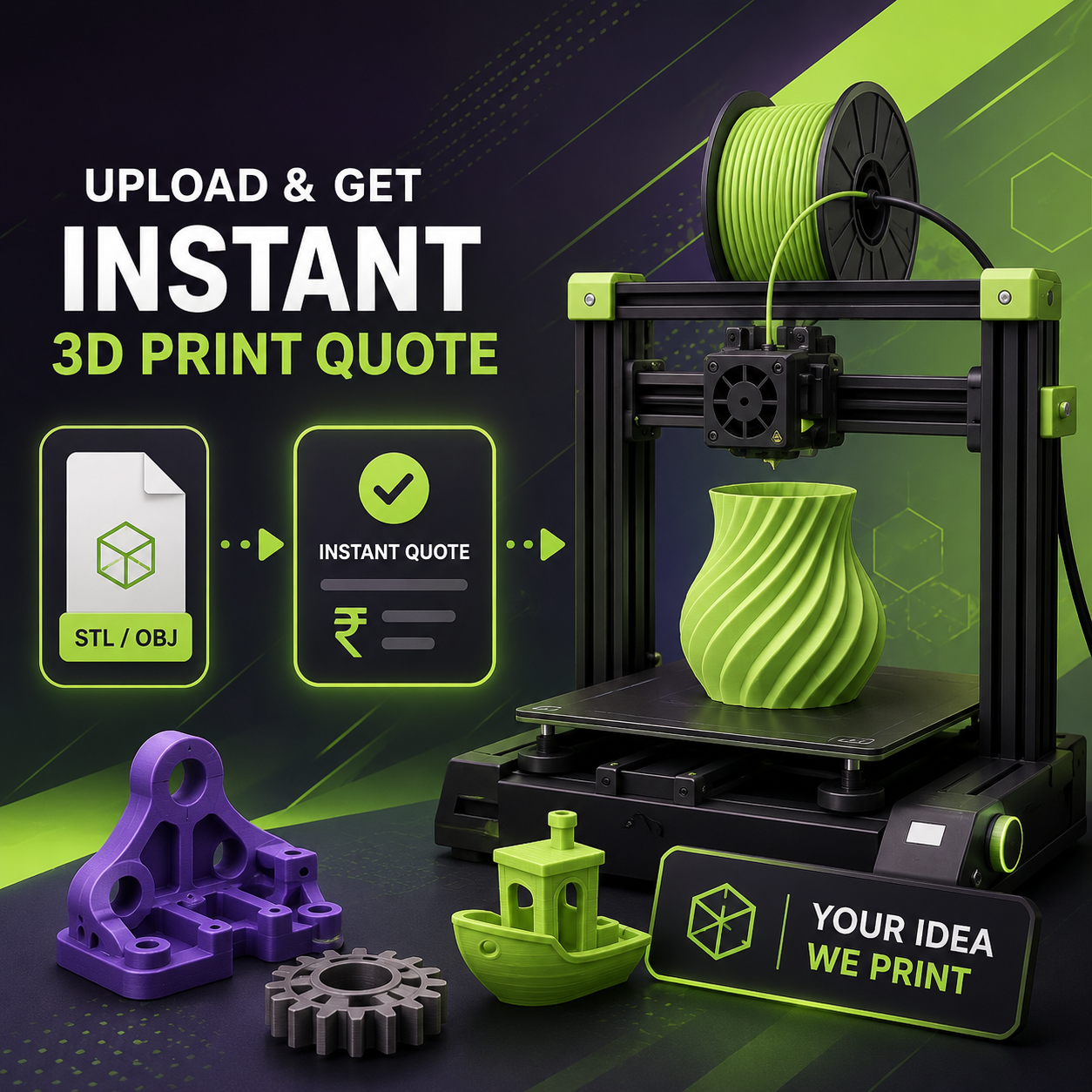 Upload &amp; Get Instant 3D Print Quote